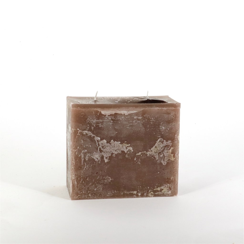 Square 4-Wick Pillar Candle 7.85"x7.85"x7.85" Opaque- ST