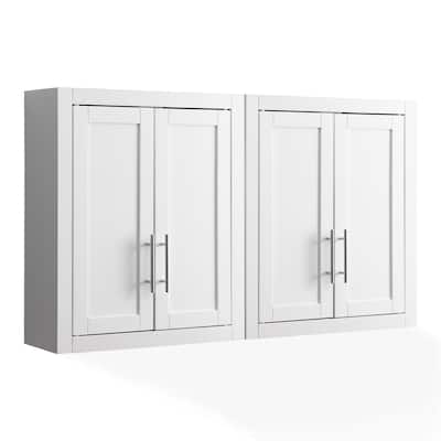 Crosley Savannah 2Pc Wall Storage Cabinet White