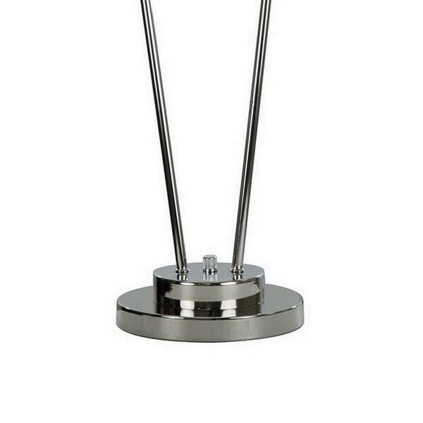 27 Inch Table Lamp with Asymmetrical Crystal Shade and Adjustable 