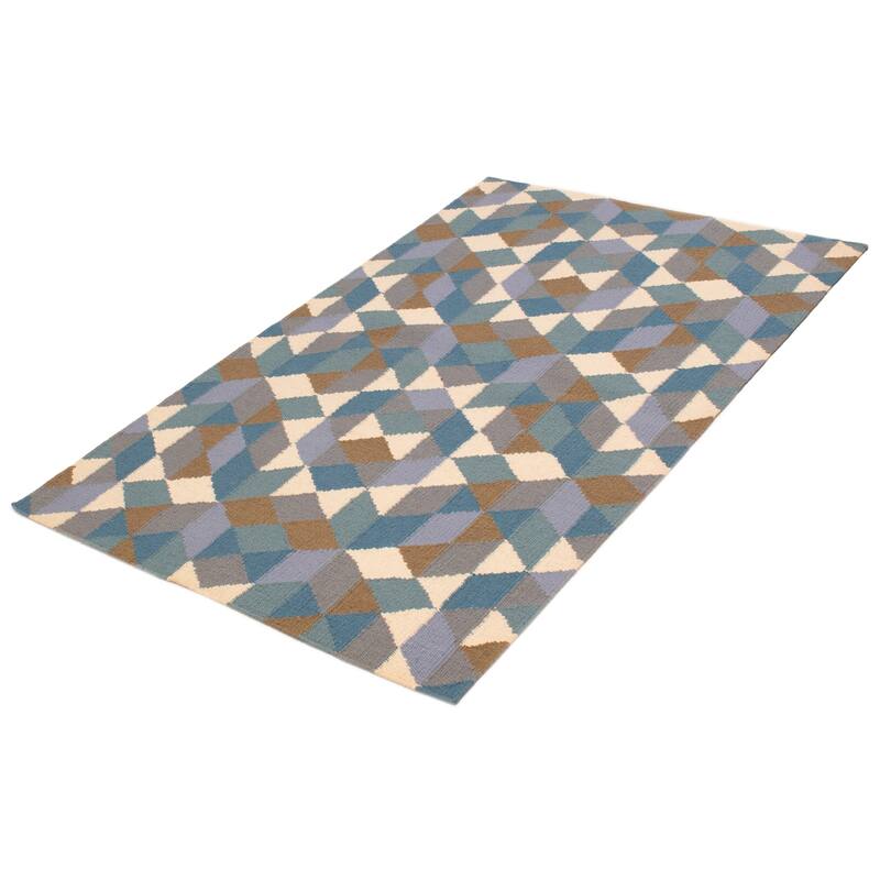 Ankara FW Blue Kilim 5'2" x 8'0" - 5'2 x 8'0