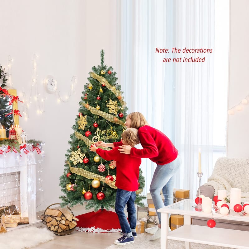Gymax 6/7/8 FT Christmas Tree w/568/830/1182 PVC Branch Tips - See Details