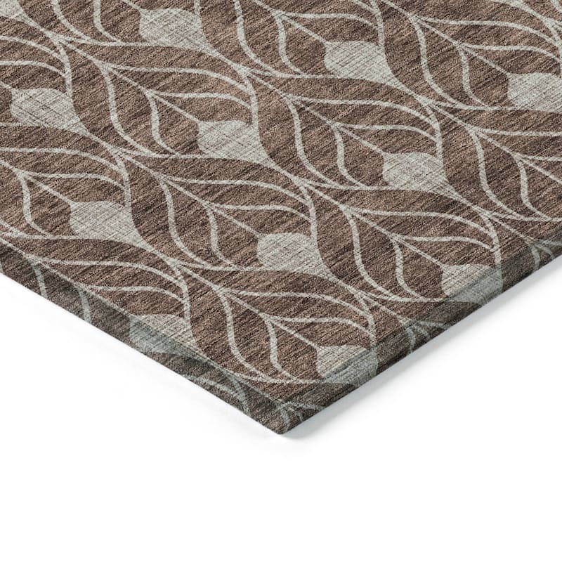 Machine Washable Indoor/ Outdoor Chantille Contempoary Geo Rug