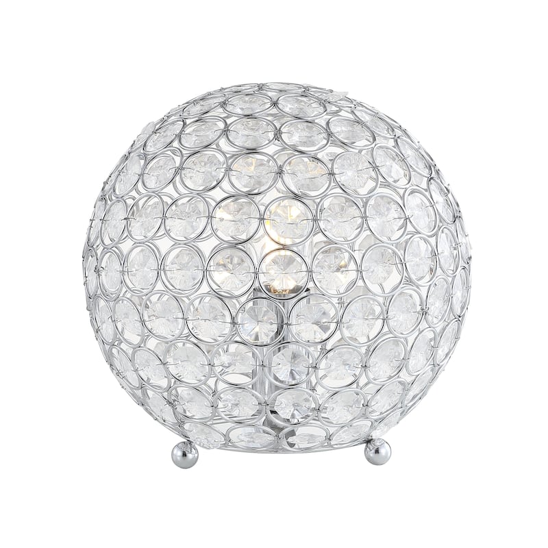 Alyssa 8.25" Acrylic/Metal LED Table Lamp, Clear by JONATHAN Y