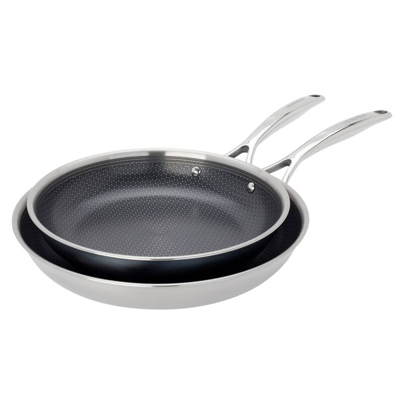 Henckels Paradigm Ceramic 2-pc Stainless Steel Dual Performance Fry Pan Set - Stainless Steel - 2 Piece - 2-pc
