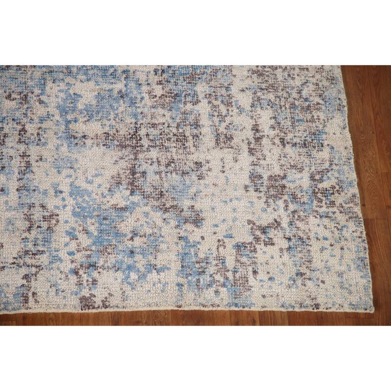 Modern Oriental Area Rug Handmade Wool Carpet - 7'9"x 9'8"