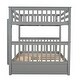 preview thumbnail 7 of 6, Wood Full Over Full Bunk Bed with Ladders and 2 Storage Drawers
