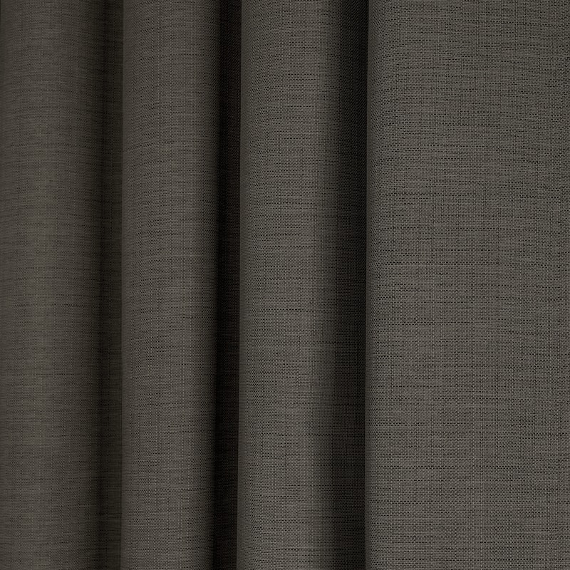Porch & Den Limpus Faux Linen Grommet Top Blackout Curtain Panel