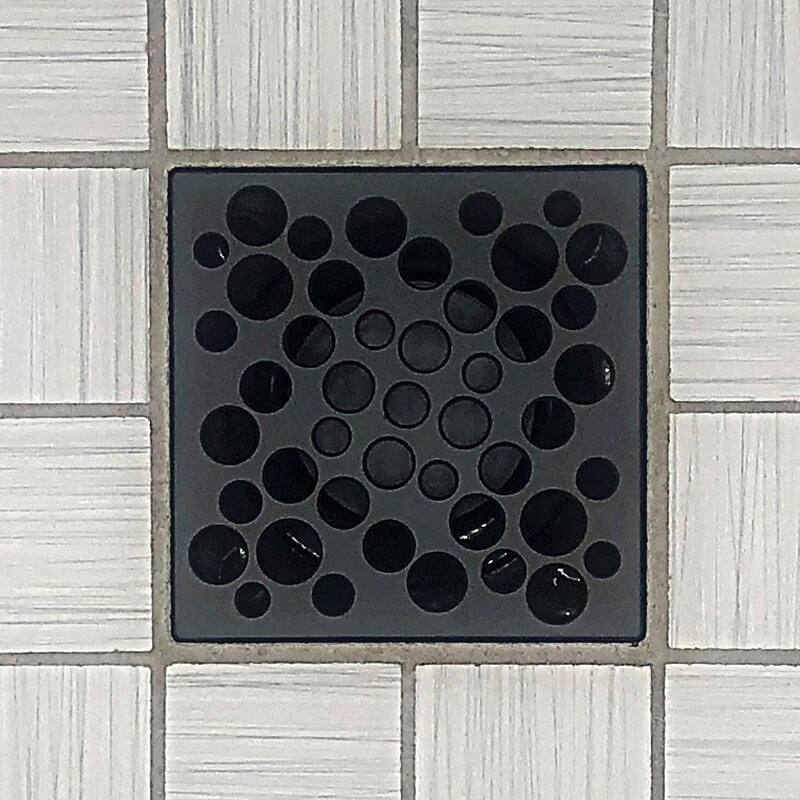 Ebbe America E4812-MB BUBBLES - Matte Black - Unique Drain Cover