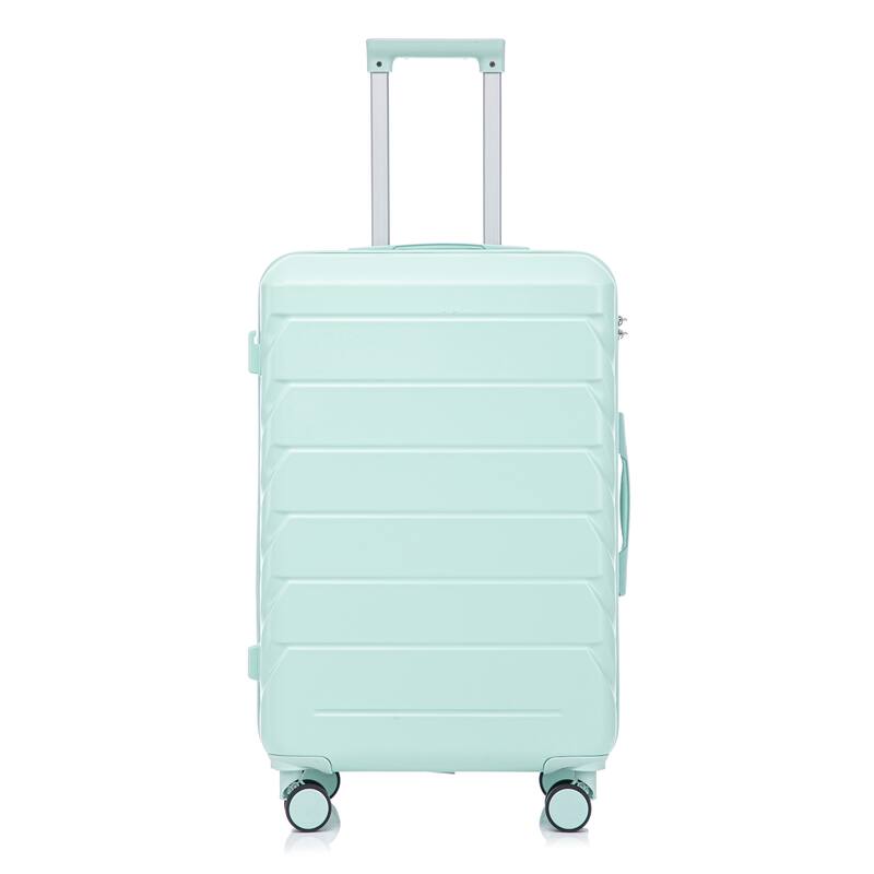 28 Inch Large Checked Luggage, Scratch Resistant Surface Four Multi-Directional Wheels, With Combination Lock and Side Hooks