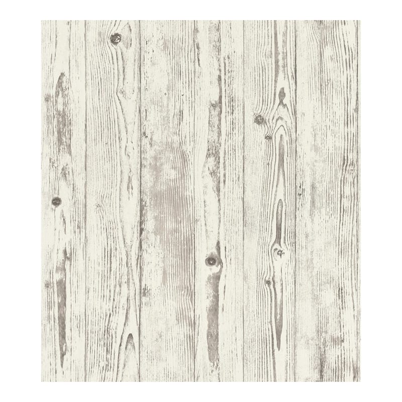 Advantage Albright White Weathered Oak Panels Wallpaper - 21 x 396 x 0.025