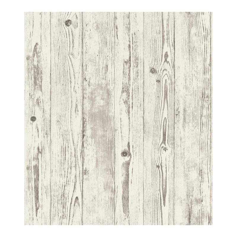 Advantage Albright White Weathered Oak Panels Wallpaper - 21 x 396 x 0.025