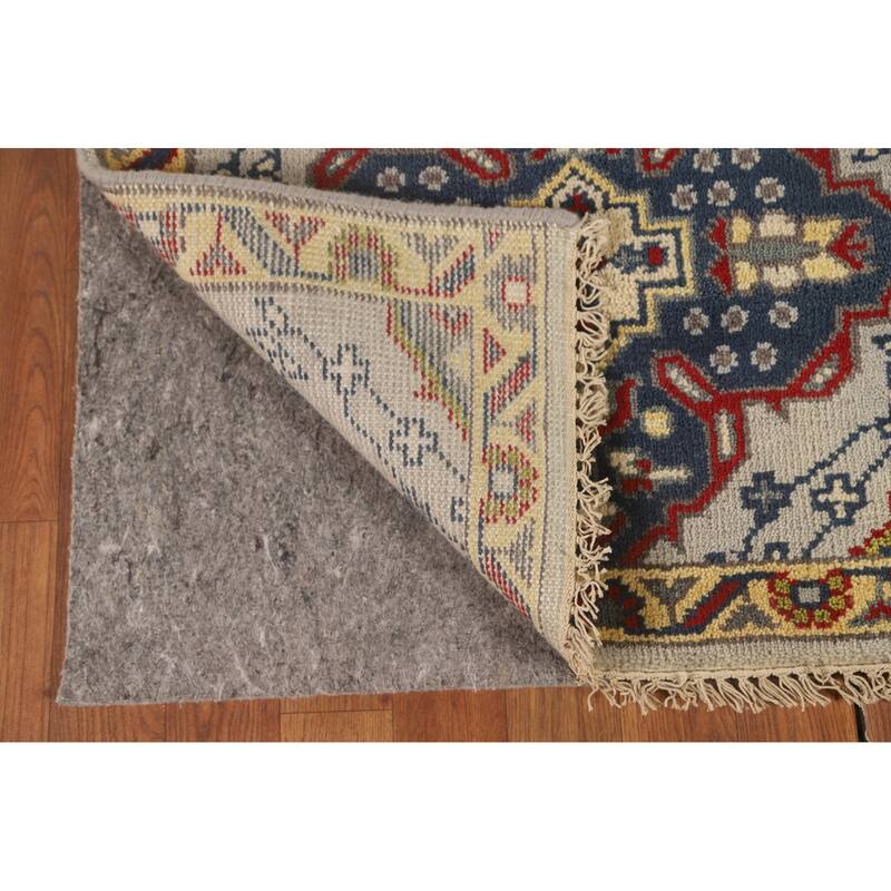 Traditional Grey Kazak Runner Rug Hand-Knotted Wool Carpet - 2'6" x 9'10"