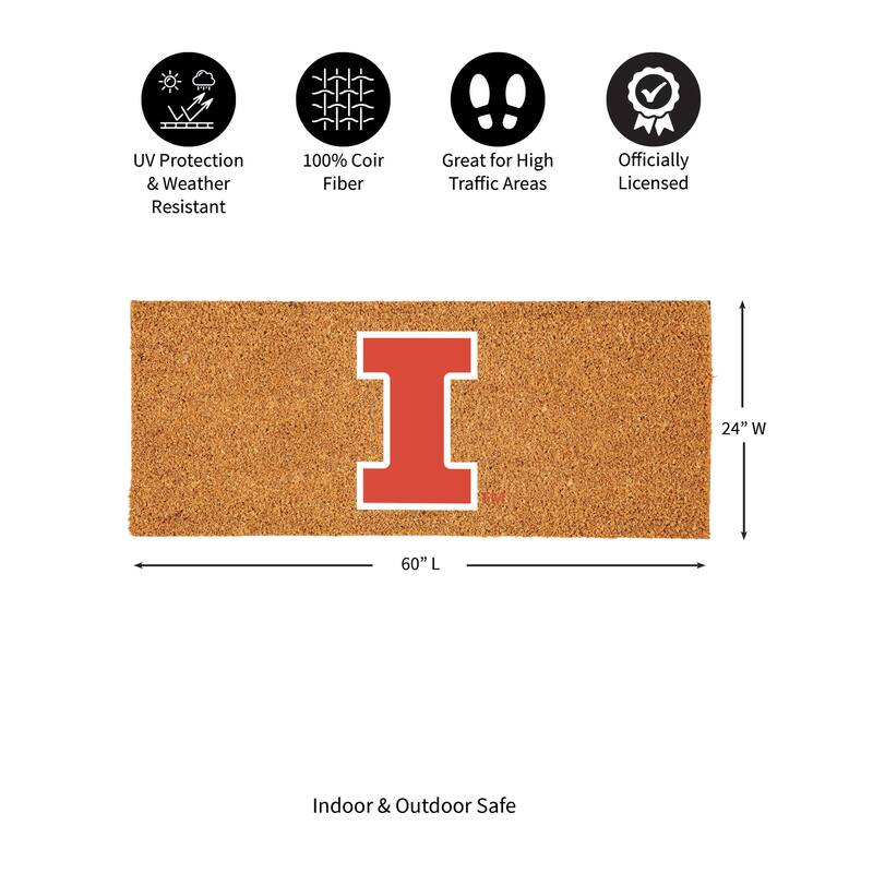 University of Illinois Full Color Indoor/Outdoor Coir Mat