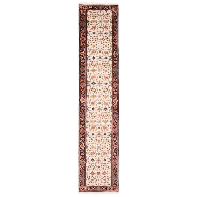 ECARPETGALLERY Hand-knotted Serapi Heritage Cream Wool Rug - 2'7 x 11'9