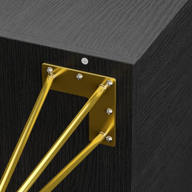 Timechee 23.6'' Tall 1 - Drawer Wood Nightstand Metal Legs(1 Piece)