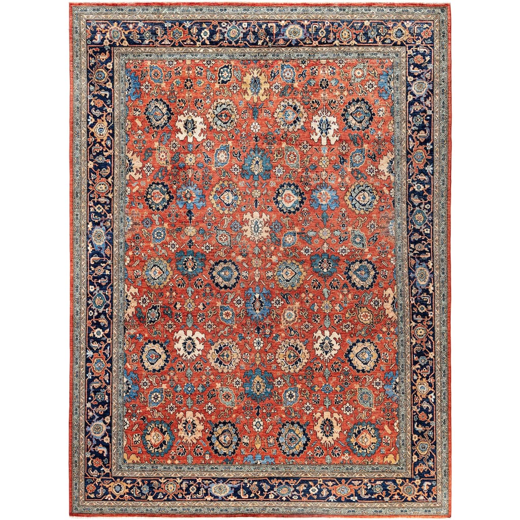 Serapi One-of-a-Kind Hand-Knotted Area Rug - Red - 8' 11" x 11' 10"
