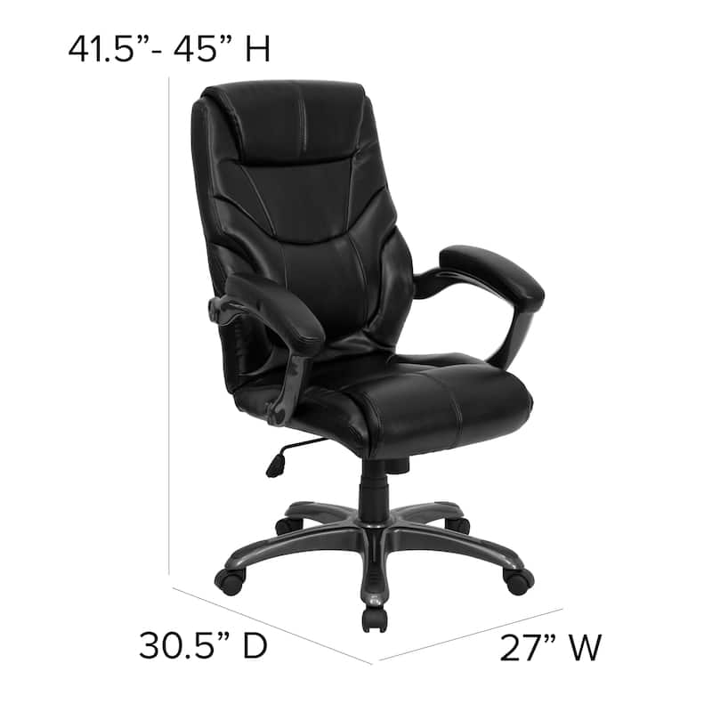 High Back LeatherSoft Overstuffed Executive Swivel Ergonomic Office Chair