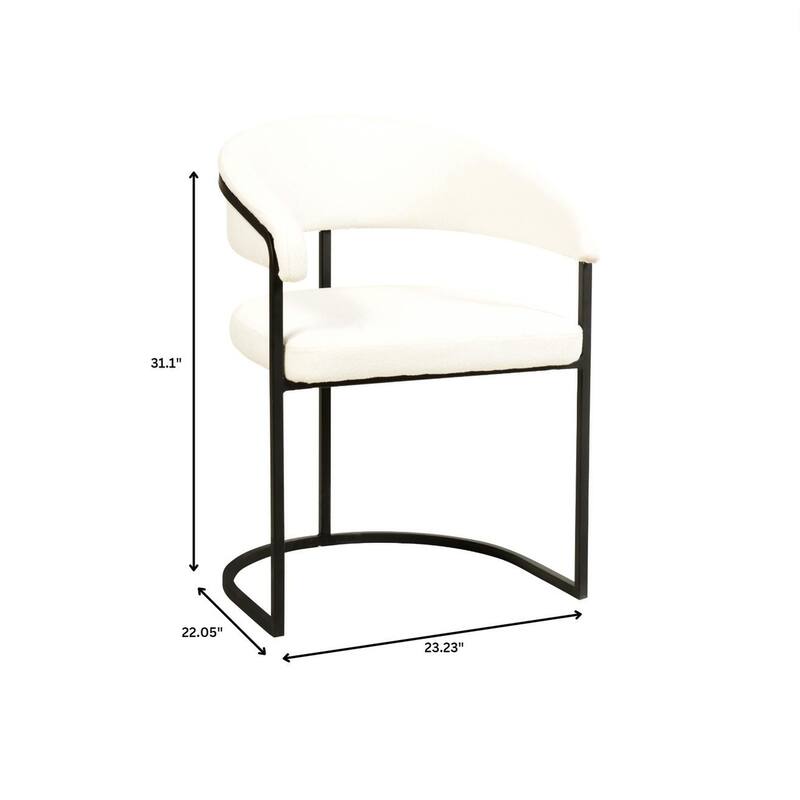 LeisureMod Aero Modern Upholstered Leather Dining Chair in Iron & Polyester, Accent Armchair for Home Kitchen Office