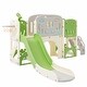 preview thumbnail 46 of 69, 11-in-1 Toddler Slide Playset - Kids Slide for Ages 1-3 with Basketball Hoop, Arch Tunnel, Telescope, and Toy Storage Organizer