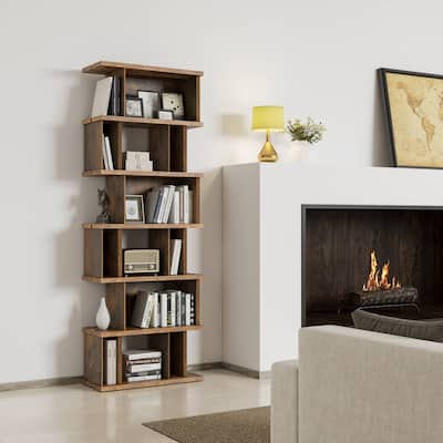 Davee Geometric Bookcase - 86.2" H x 31.3" W x 12.5" D