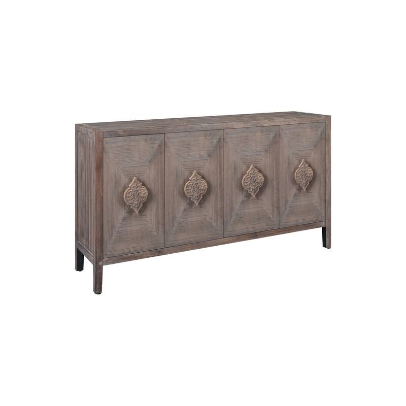 Antique Four Door Cabinet for Living Room Kitchen Hallway