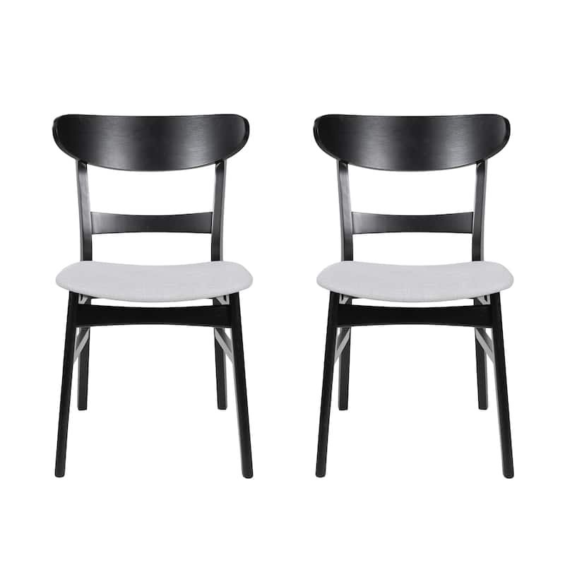 Splayed Legs Dining Chair,Rubberwood Legs (Set Of 2)