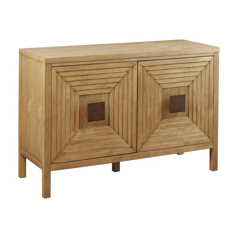 Madison Park Paige Geometric 2-Door Storage Cabinet with Adjustable Shelves