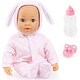 preview thumbnail 1 of 3, First Words Baby: Anna Pink Bunny 24 Sounds 15" Doll - Pacifier+Bottle