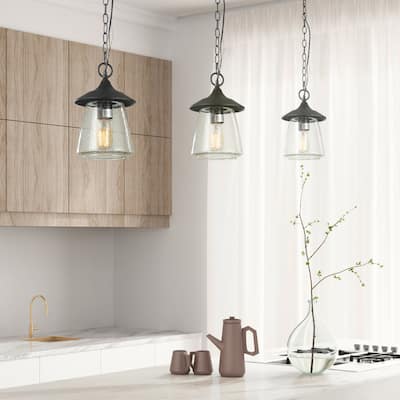 Industrial Mini Island Pendant Lighting Fixture for Dining Room - D 6.3"x H 9.4"