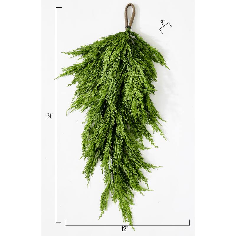 31" Artificial Christmas Cedar Teardrop Swag - 31
