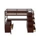 preview thumbnail 4 of 19, Twin Size Loft Bed in Wood Frame with 7 Drawers, 2 Shelves & Desk, Full-Length Guardrail for Kids and Teens