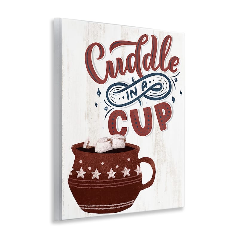 Stupell Cuddle In A Cup Cocoa Wall Plaque Art Design By Kim Allen