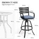 preview thumbnail 26 of 37, 3/5-Piece Outdoor Bar Stool Set Aluminum Swivel Bar Stools with Sunbrella Cushion