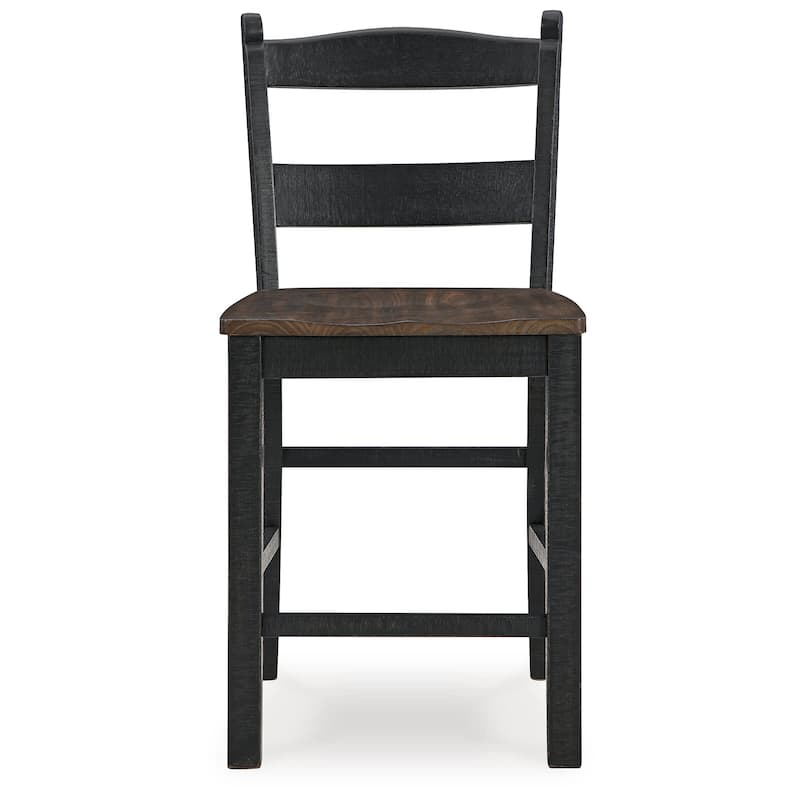 Signature Design by Ashley Valebeck Black/Brown Counter Height Barstool - 20"W x 22"D x 39"H