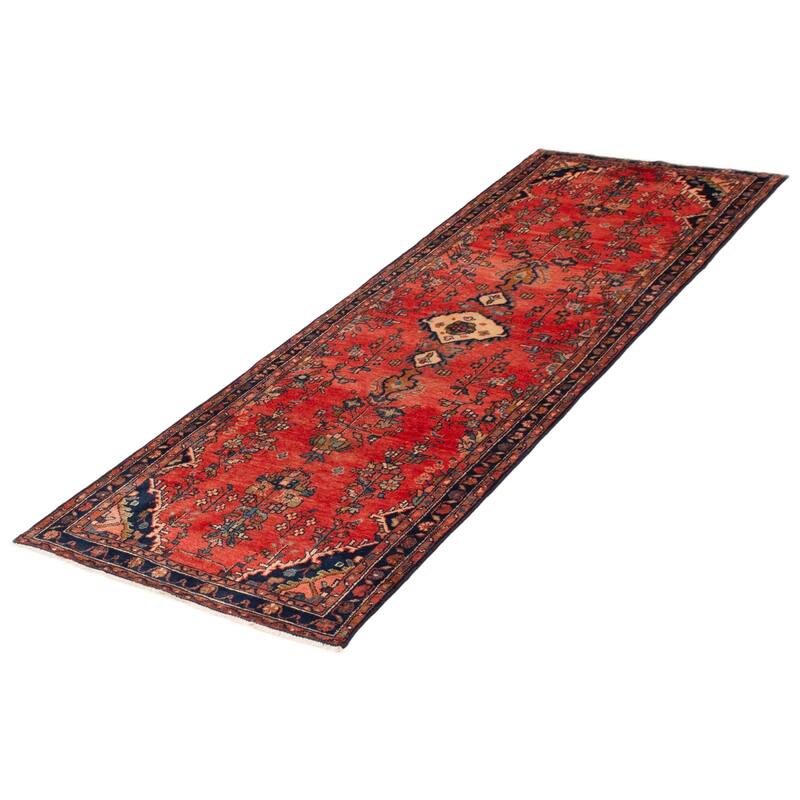 ECARPETGALLERY Hand-knotted Andelz Red Wool Rug - 3'7 x 9'6