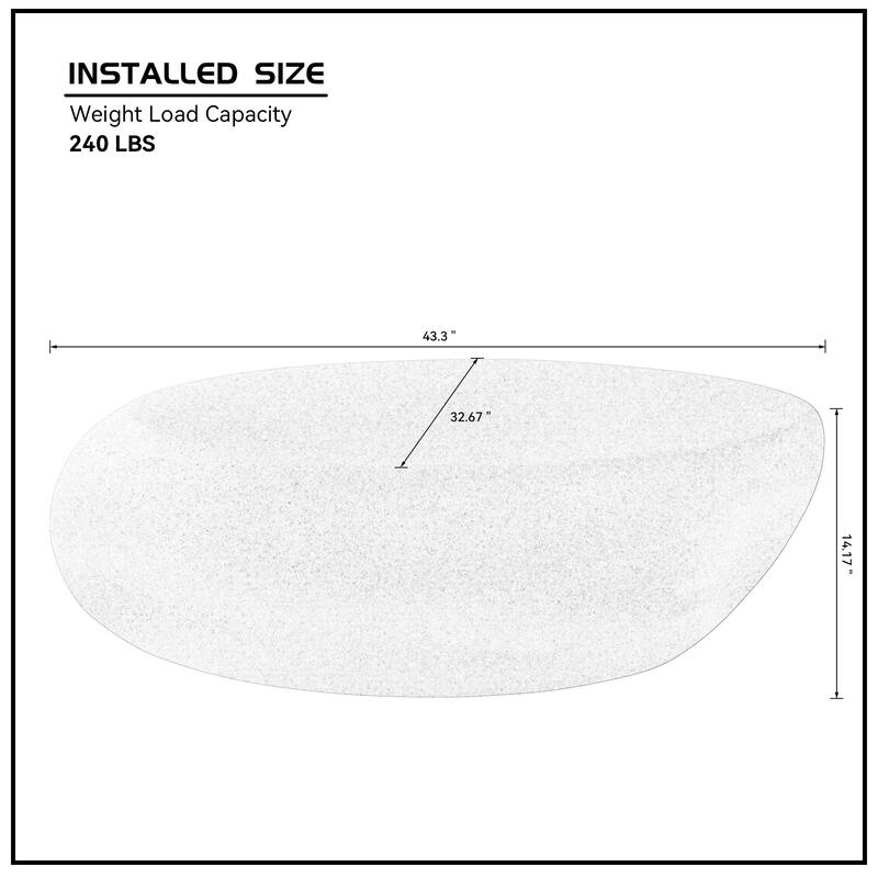 2PCS Fiberglass Elliptical Coffee Table Set