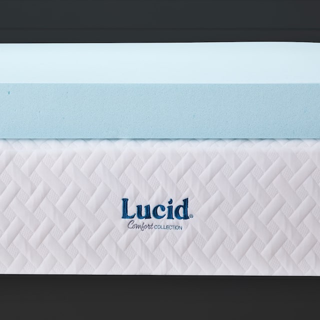 Lucid Comfort Collection 4 Inch Gel and Aloe Memory Foam Topper