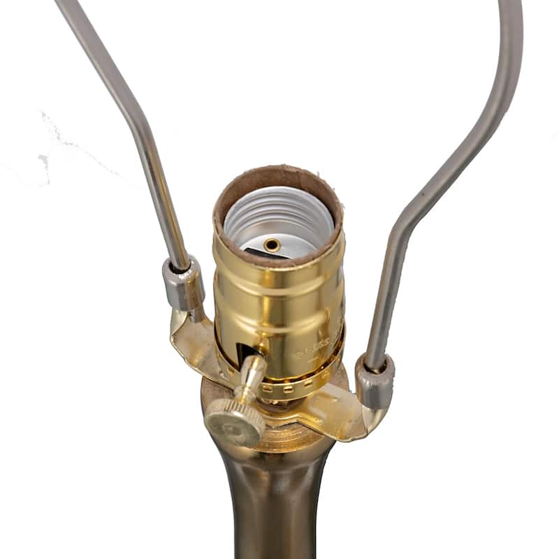 D15x29" Table Lamp with Glass Drum (Lamp Shade Assembly Required)