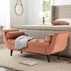 preview thumbnail 101 of 157, Alma 64.5in Flared Arm Bench with Bolster Pillows Peach Orange - Velvet