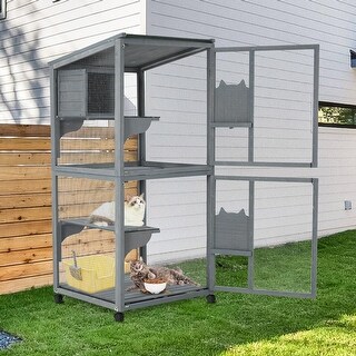 Large 2-Tier Outdoor Cat House - Bed Bath & Beyond - 41904414