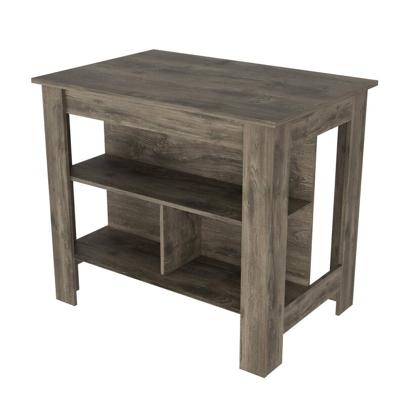 FM Furniture Brooklyn Kitchen Island with Open Storage