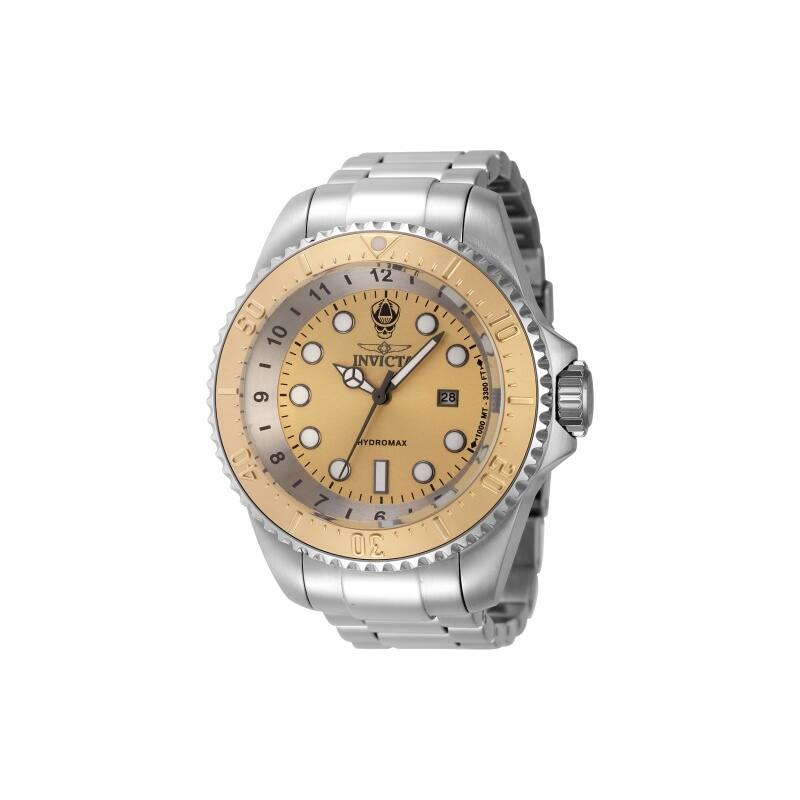 Invicta Men's 44746 Hydromax Quartz 3 Hand Gold Dial Watch