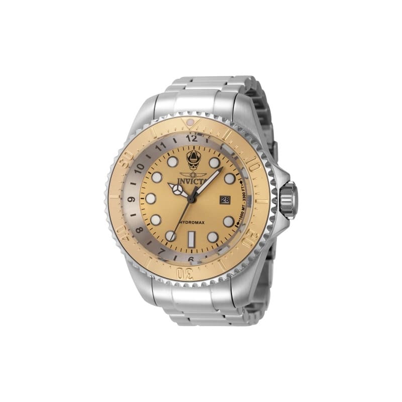 Invicta Men's 44746 Hydromax Quartz 3 Hand Gold Dial Watch