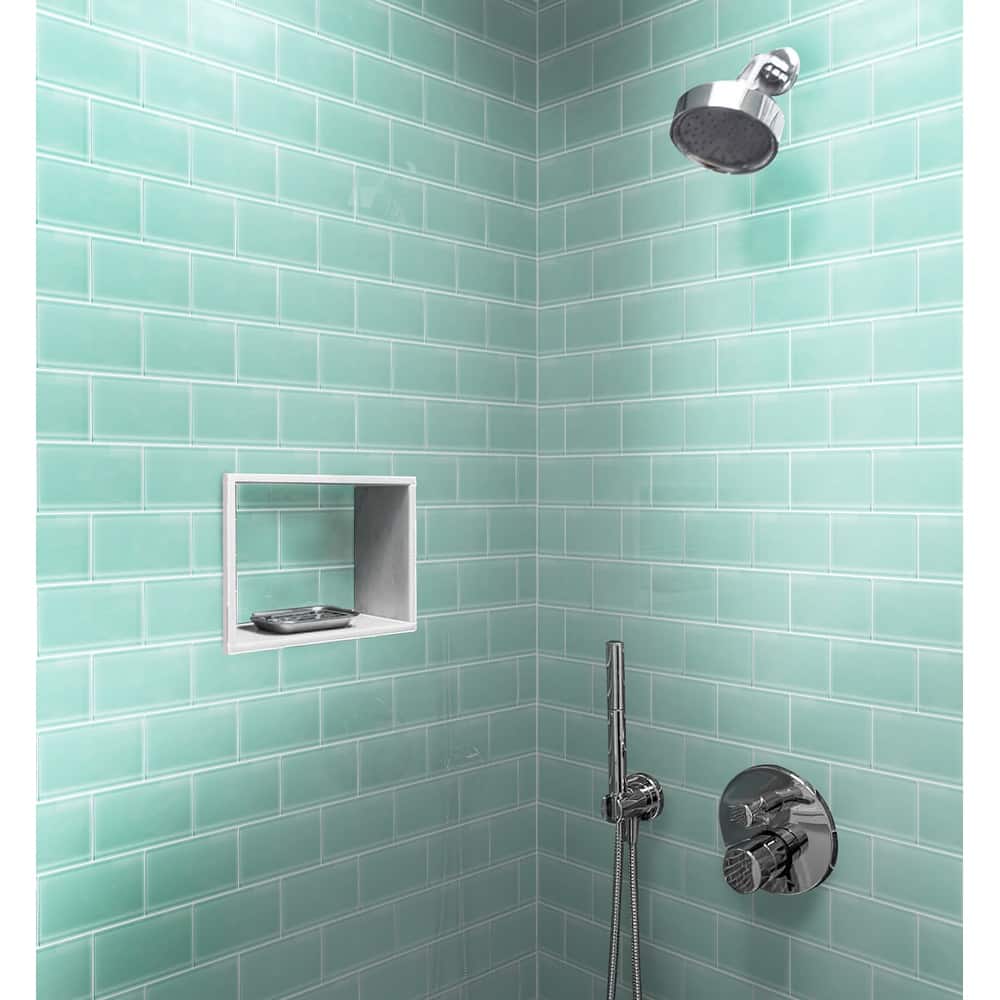 Apollo tile 3" x 6" Colorway Glossy Blizzard Blue Glass Tile (5 sq ft/case) - 40 Pack