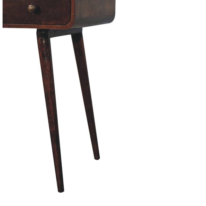 Artisan Furniture Solid Wood Curved California Walnut Writing Desk