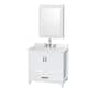 Option White / Giotto Quartz Top / Brushed Chrome