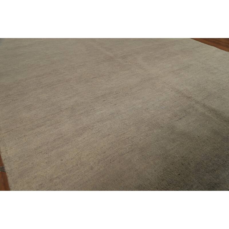 Beige & Gray Gabbeh Oriental Area Rug Handmade Wool Carpet - 5'5" x 7'11"