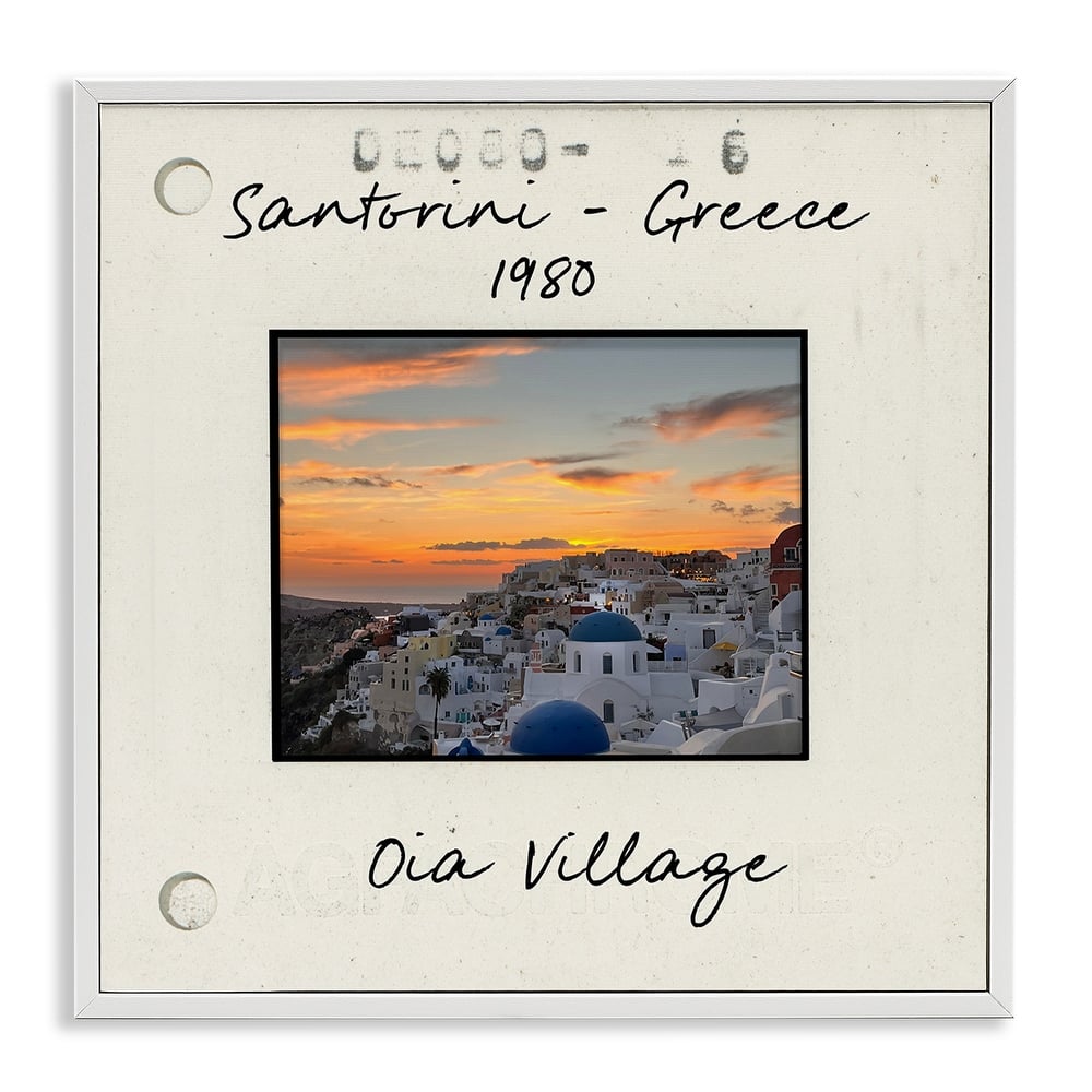 Stupell Greece Travel City View Framed Giclee Art Design By Val Rhodes