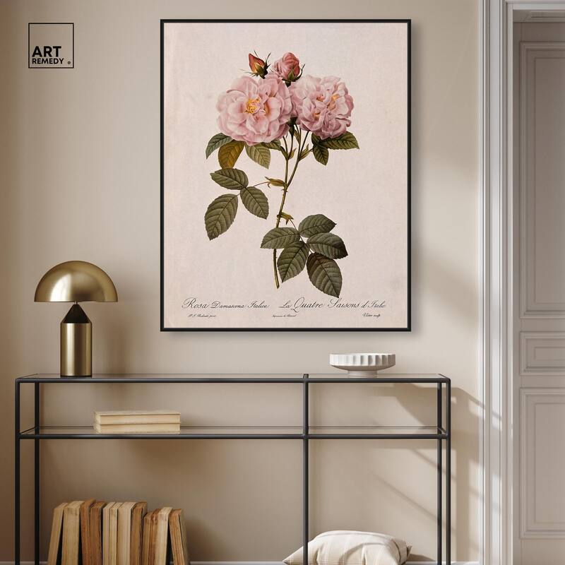 Damask Rose Canvas by Art Remedy