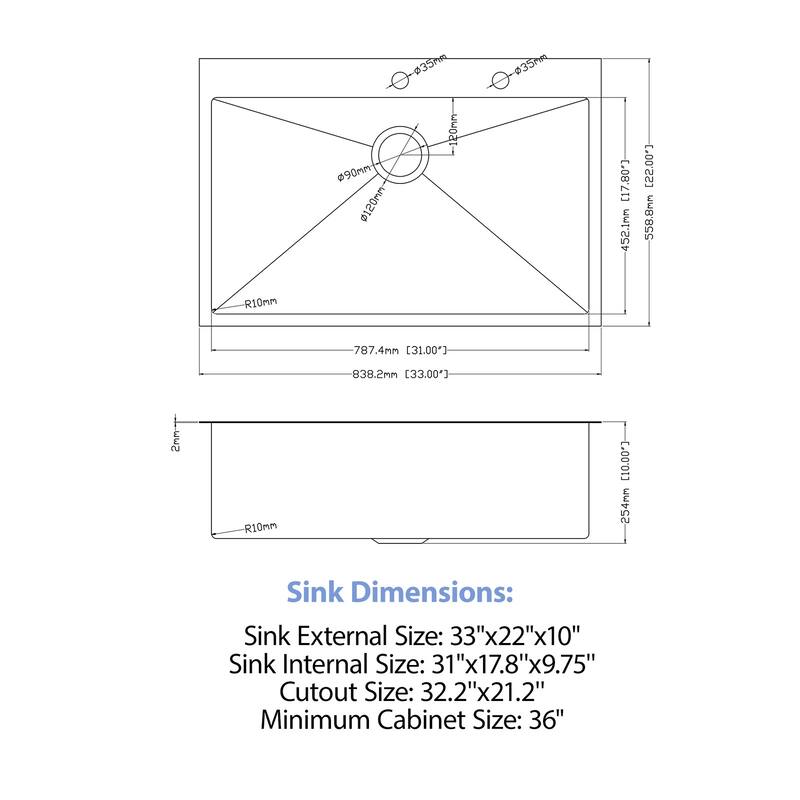 Drop-in Single Bowl 16 Gauge Stainless Steel Kitchen Sink with Pull-Out Faucet in Brushed Nickel